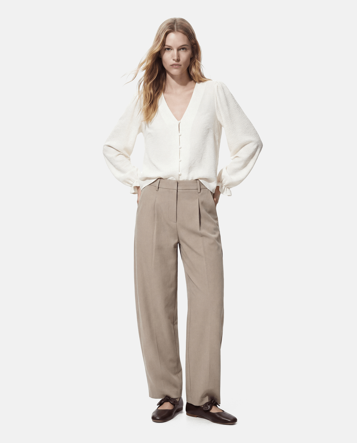 PCTIFFANY Top - Cloud Dancer - VERO MODA & VILA Bergvik